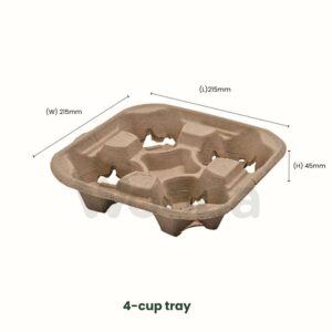 4 paper pulp cup tray