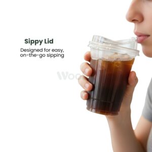PET Cup with sippy lid
