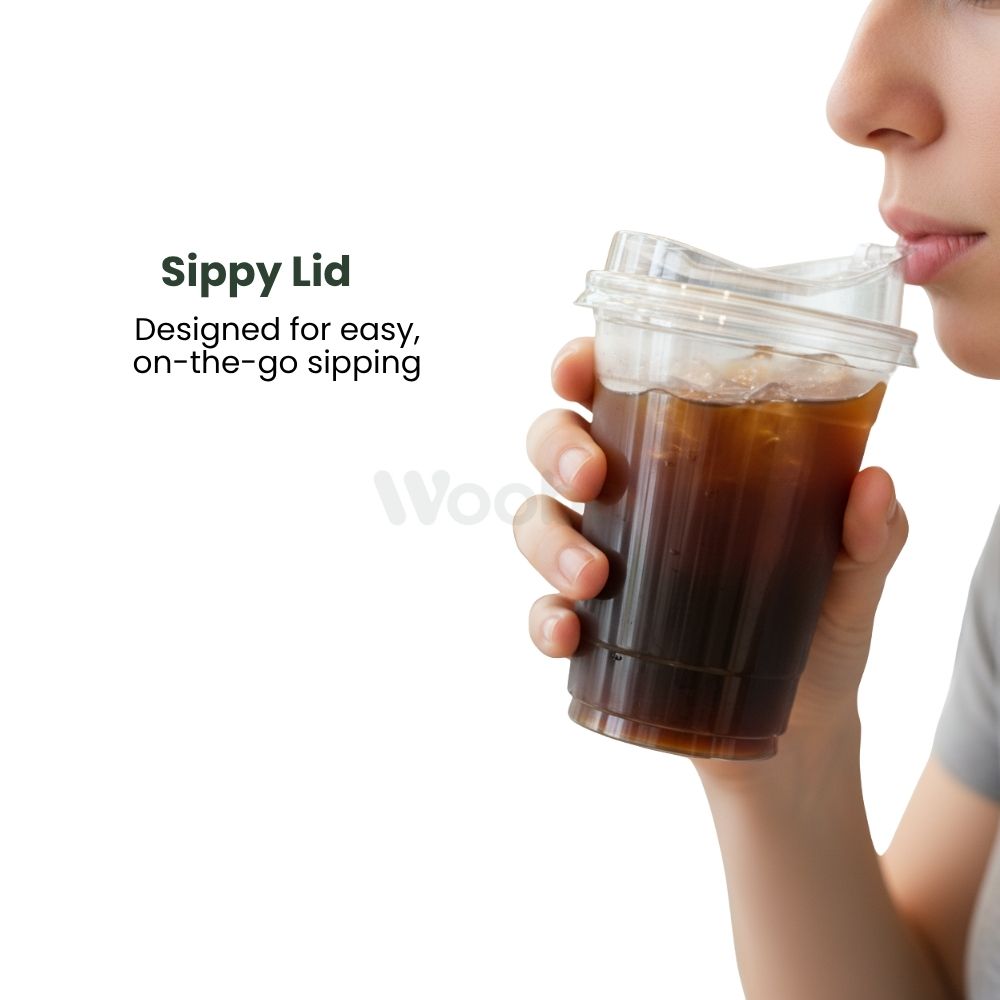 PET Cup with sippy lid PET Cup with sippy lid
