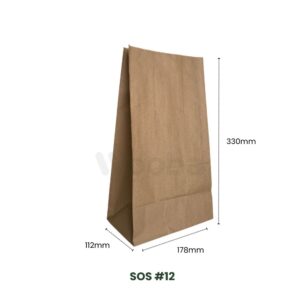 sos 12 recycled paper bag