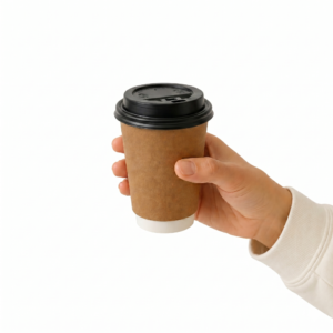 Sturdy kraft coffee cup comfortable to hold