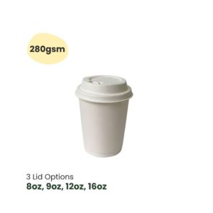white 280gsm double wall hot cup wholesale Malaysia