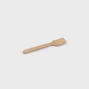 Smooth molded wooden gelato spoon for cafes