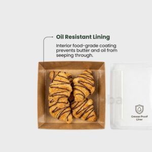 oil resistant pastry box with clear lid