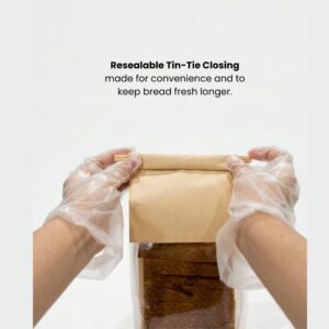 reseable tin tie bakery bag with window