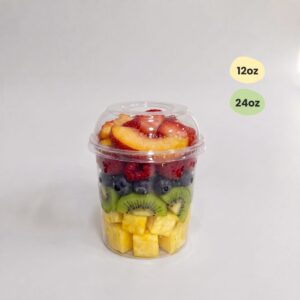 Clear PET deli container with high dome lid for fruit salad bowl wholesale KL
