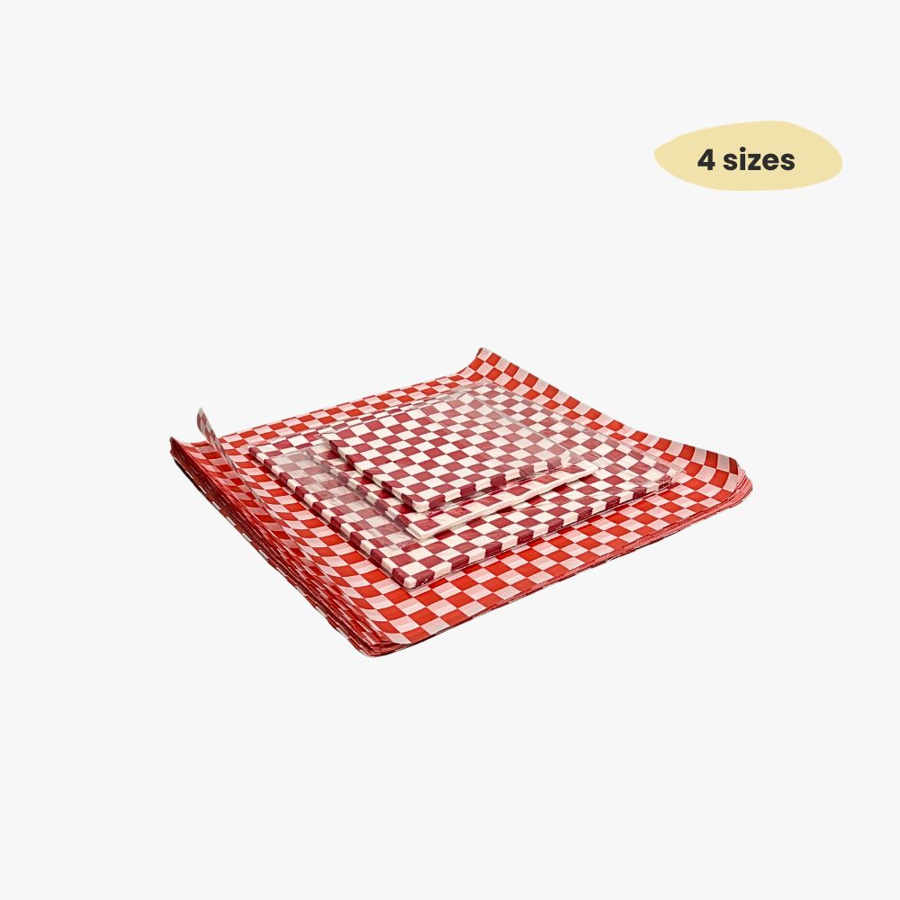 2 Premium grease resistant PE coated food paper wrap 4 sizes supplier Malaysia