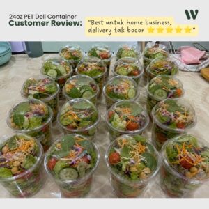 24oz salad bowl PET container KL supplier