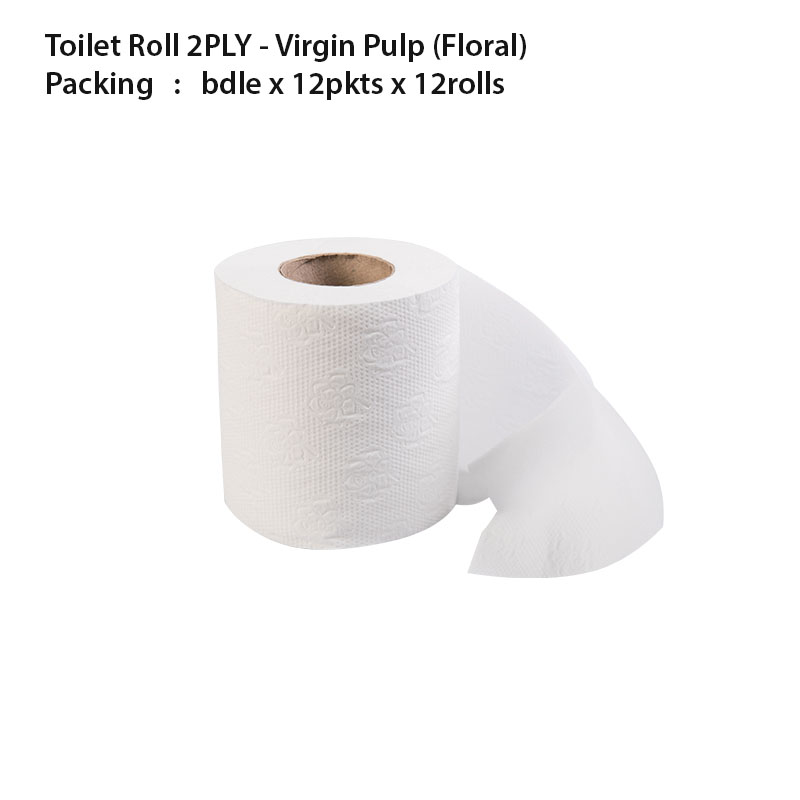 Toilet Roll 2PLY (Floral) - Virgin Pulp