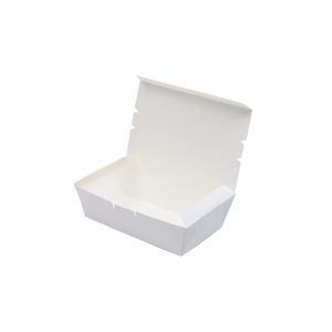 Paper Lunch Box - White (M) (sidelock)